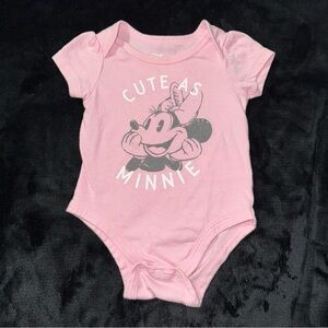 Disney Minnie Mouse Pink Baby Onesie